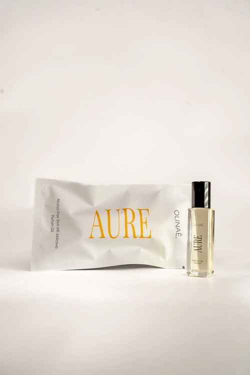 AURE parfum oil OLINAÈ – zmysłowy zapach bursztyn wanilia bez alkoholu, roll-on 10ml