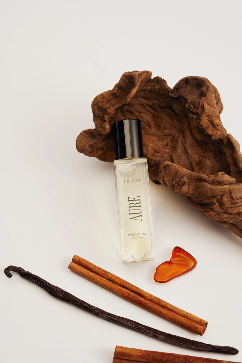 Olejek perfumowany AURE OLINAÈ roll-on 10ml – cynamon, wanilia, elegancki wieczorowy zapach